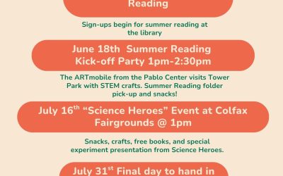 Sign-ups for Summer Reading begin June 1st