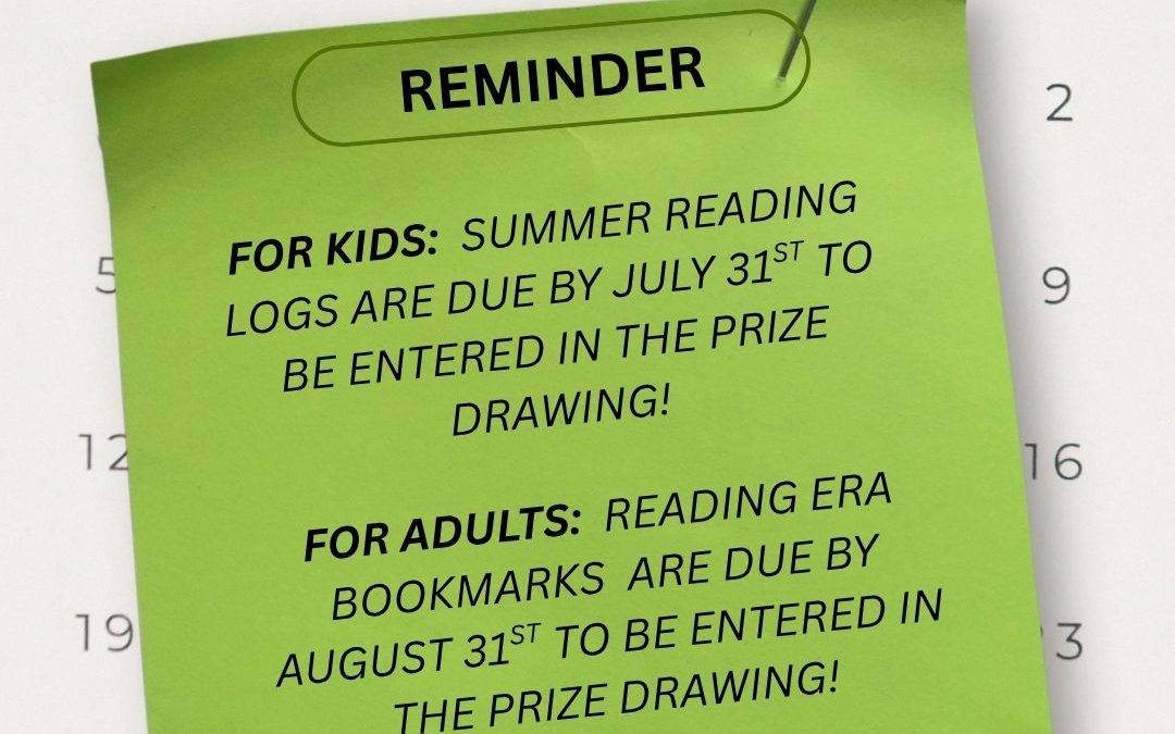 Summer Reading Reminder